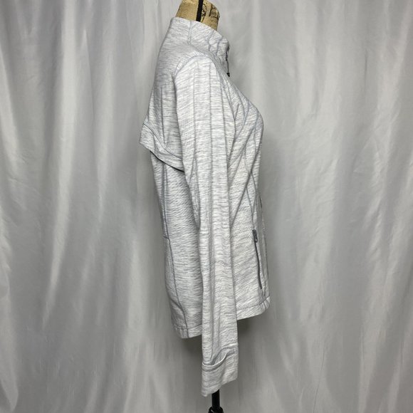 Lululemon Define Jacket Gray Striped Full Zip Mock Neck - Picture 5 of 12